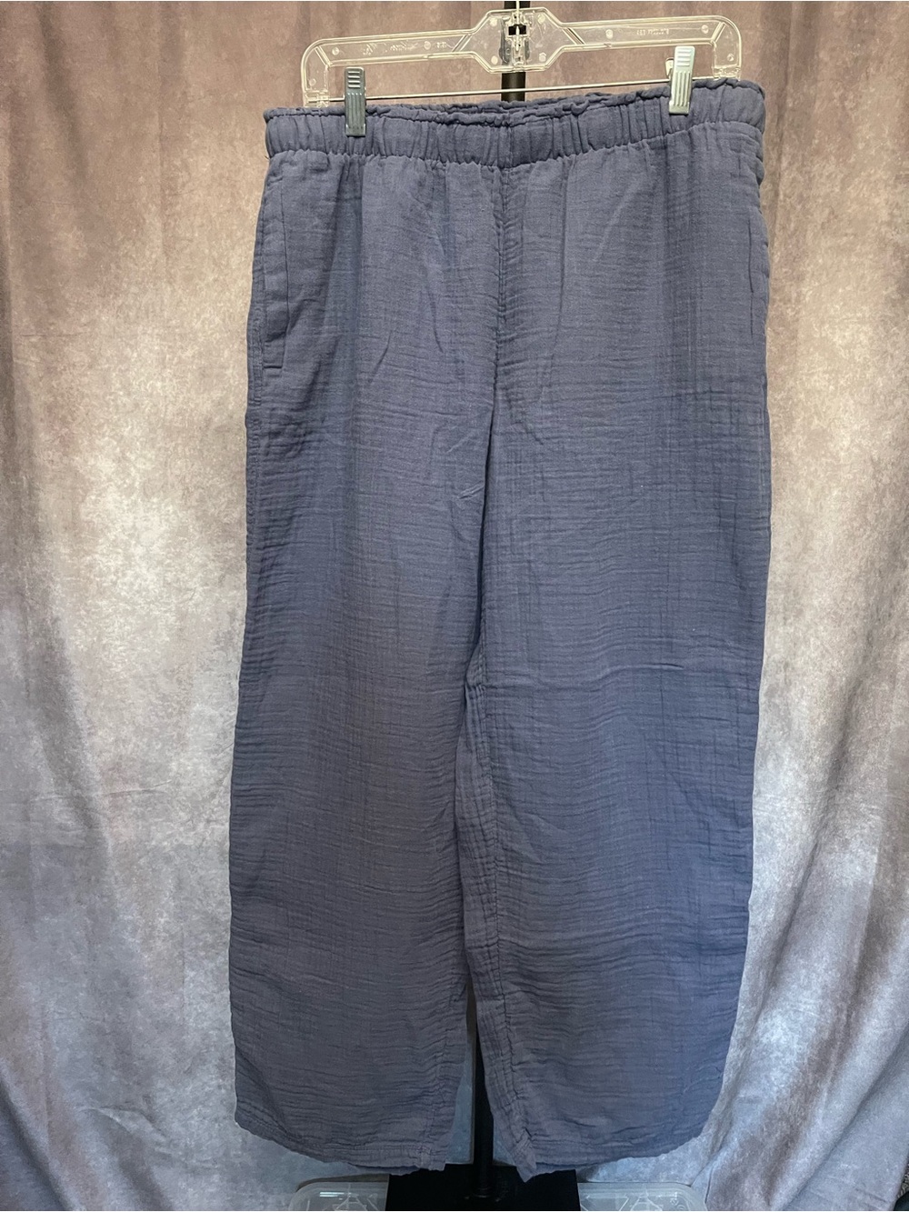 Coldwater Creek Women’s Blue Elastic Waist Casual Pants 100% cotton Medium